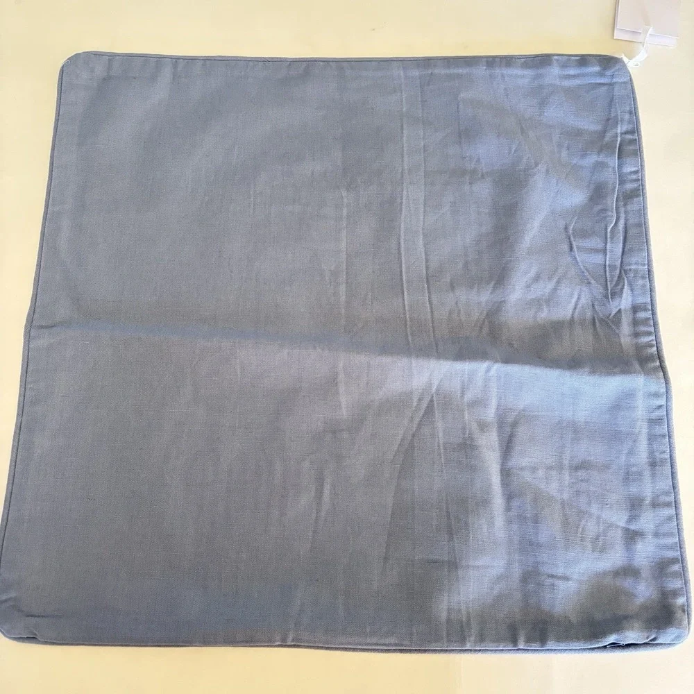 Villa‎ Classic Home Ambrose Blue Natural 22x22 Pillow Cover Pottery Barn Linen